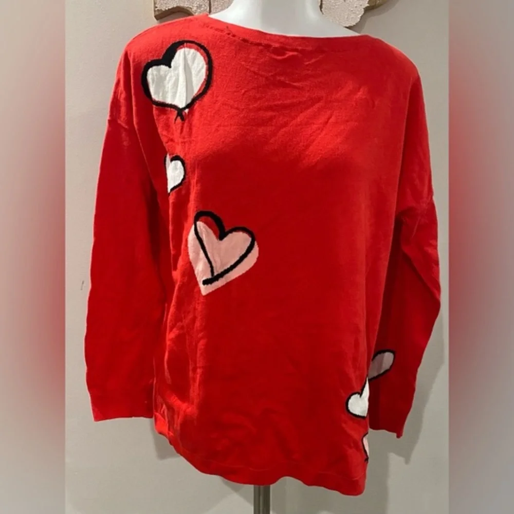 NWOT!‎ Chicos Floating Hearts Sweater